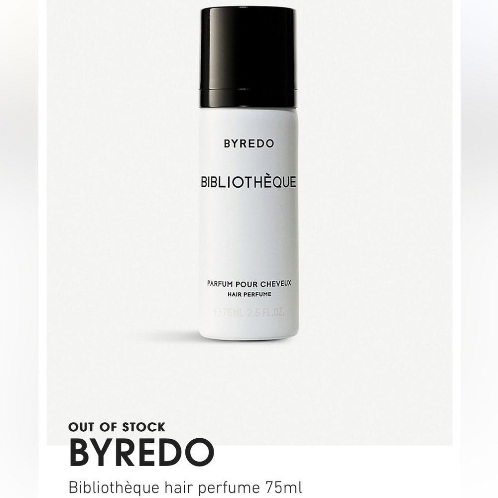 Byredo Bibliothèque hair perfume 75ml / 2.5oz | Rare 95% Full